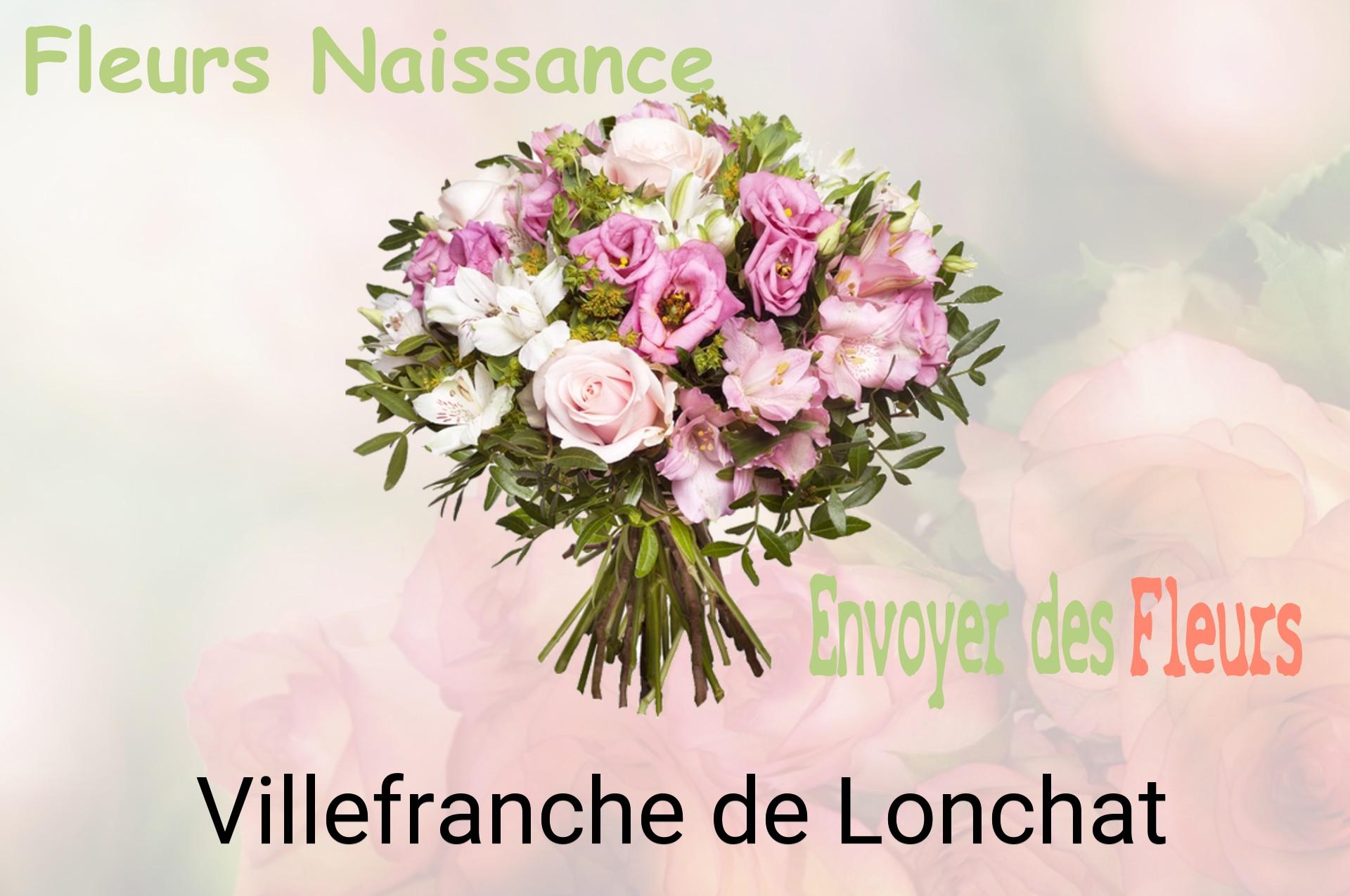 Bouquet de fleurs de naissance livré à Villefranche-de-Lonchat